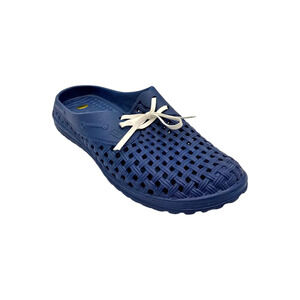 Barbara King Sole Steppers Slip-On Garden Shoes with Extra Laces Navy -